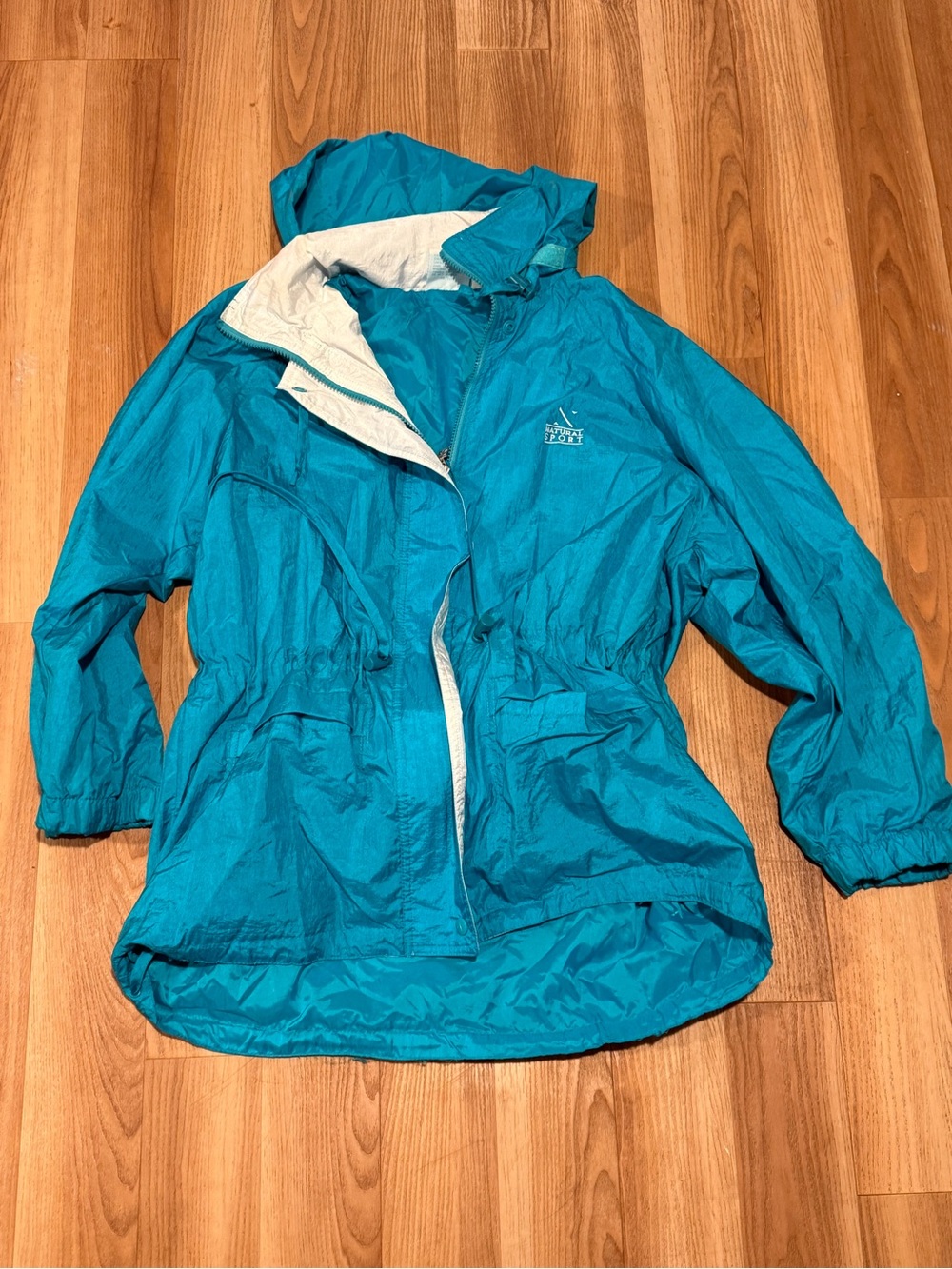 Women's Natural Sport Jacket with Hood - Lightweight Waterproof
